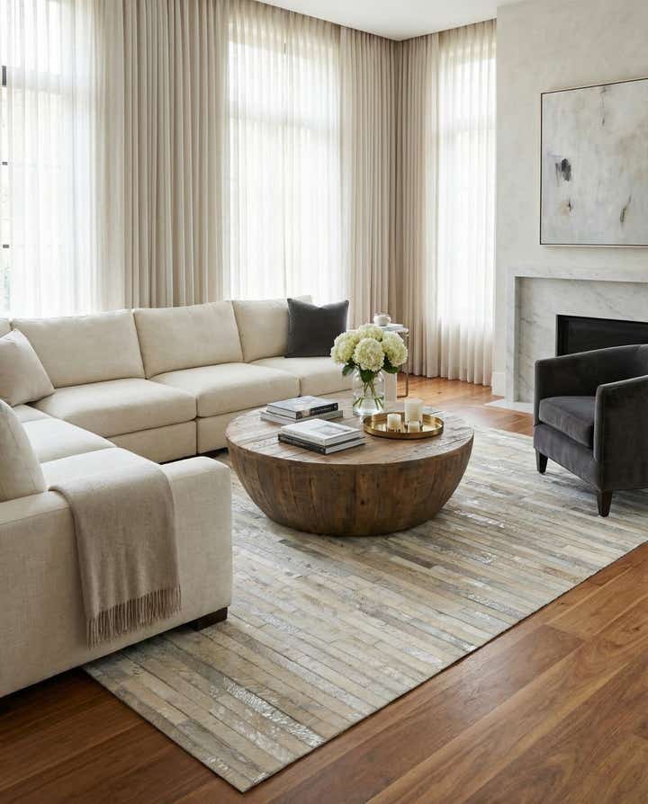 5' 2 x 7' 11 Cowhide - Patchwork Rug