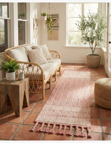 2' 2 x 8' 2 Easy-Clean Eco Bohemian Indoor / Outdoor Runner Rug