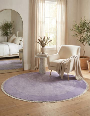 6' 7 x 6' 7 Hand Knotted Darya Wool Round Rug
