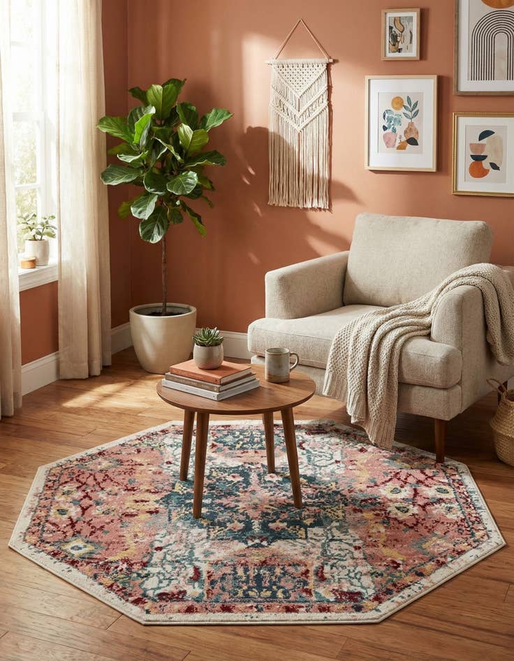 Detail image of  4' x 4' Charleston Octagon Rug