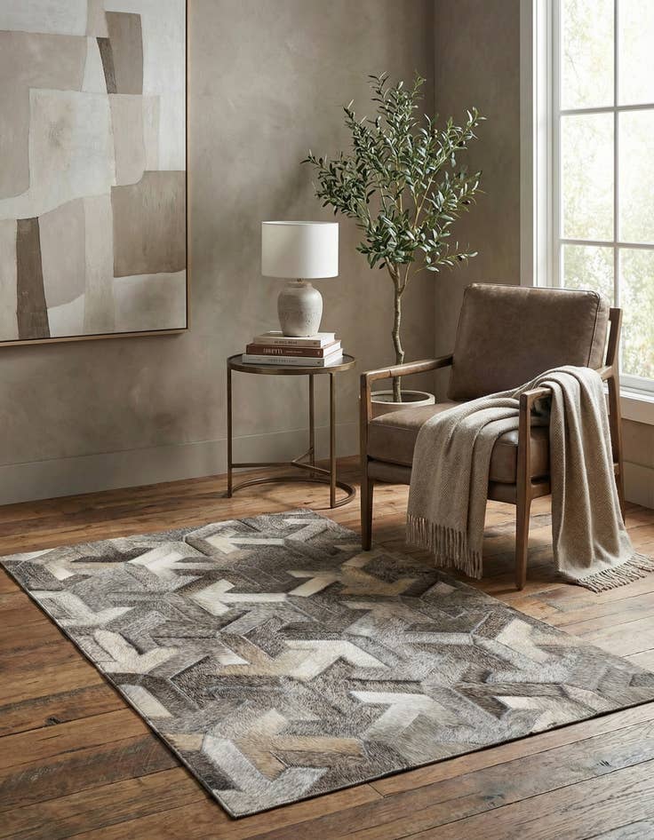 Detail image of  2' 1 x 3' Cowhide Rug