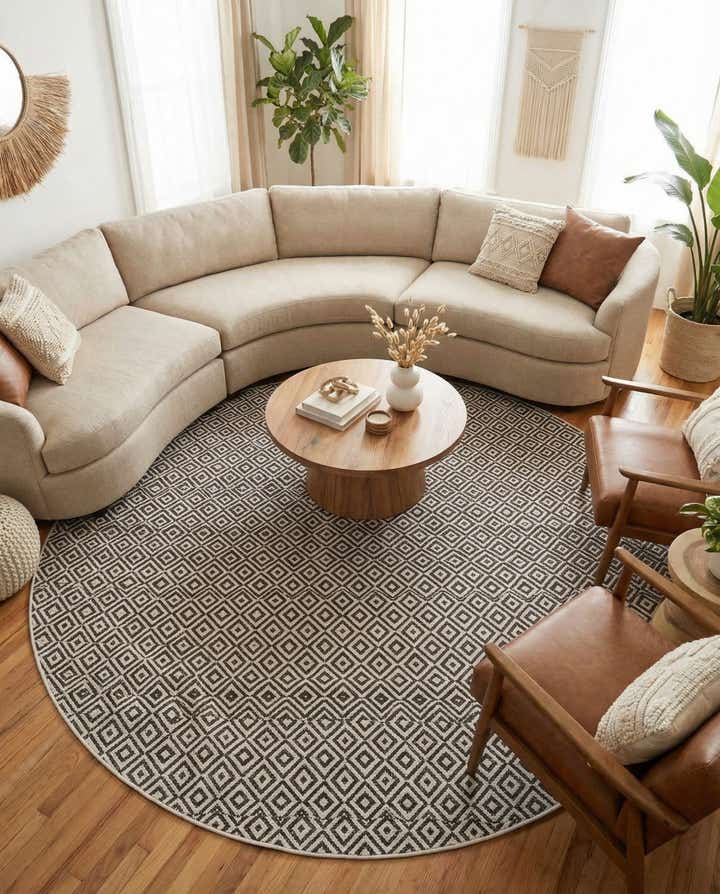 10' x 10' Easy-Clean Jill Zarin Costa Rica Indoor / Outdoor Round Rug