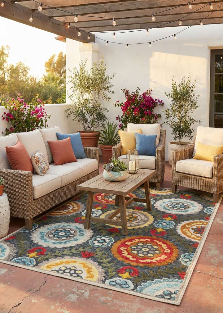 6' x 9' Easy-Clean Casablanca Indoor / Outdoor Rug