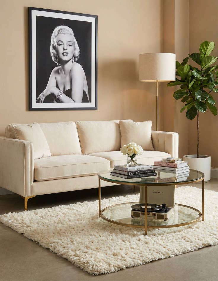 Detail image of  3' 3 x 5' 3 Marilyn Monroe™ Shag Rug