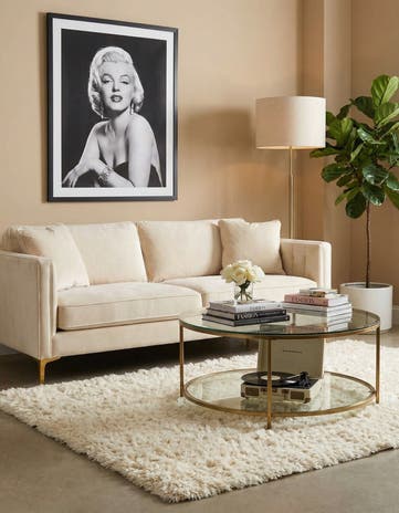 Bone Marilyn Monroe™ Shag Rug