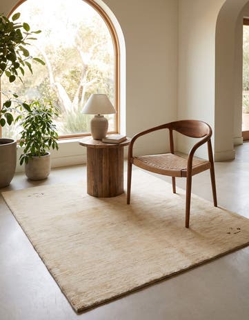 5' 1 x 6' 2 Hand Knotted Gabbeh Shouli Persian Wool Rug