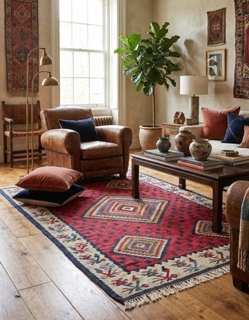 4' 4 x 6' 4 Kilim Rug