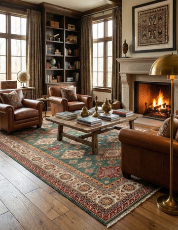 6' 8 x 9' 7 Kazak Wool Rug