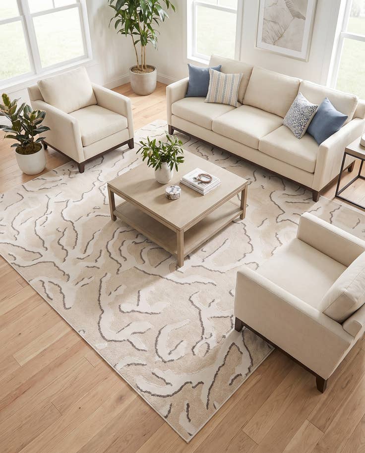 Detail image of 10' x 10' Easy-Clean Sabrina Soto Indoor / Outdoor Square Rug