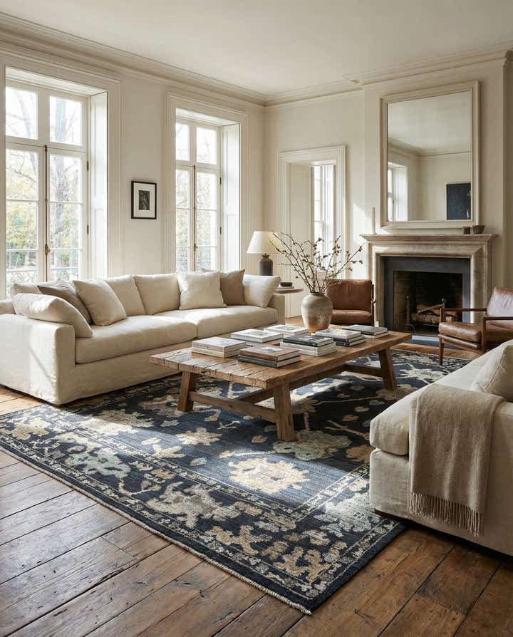 9' 2 x 12' 4 Hand Knotted Oushak Wool Rug