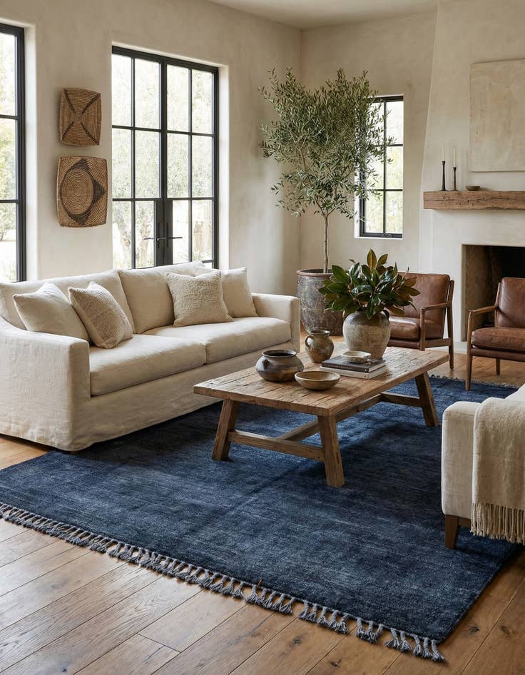 Detail image of 5' 6 x 8' 4 Hand Knotted Moroccan Wool Rug