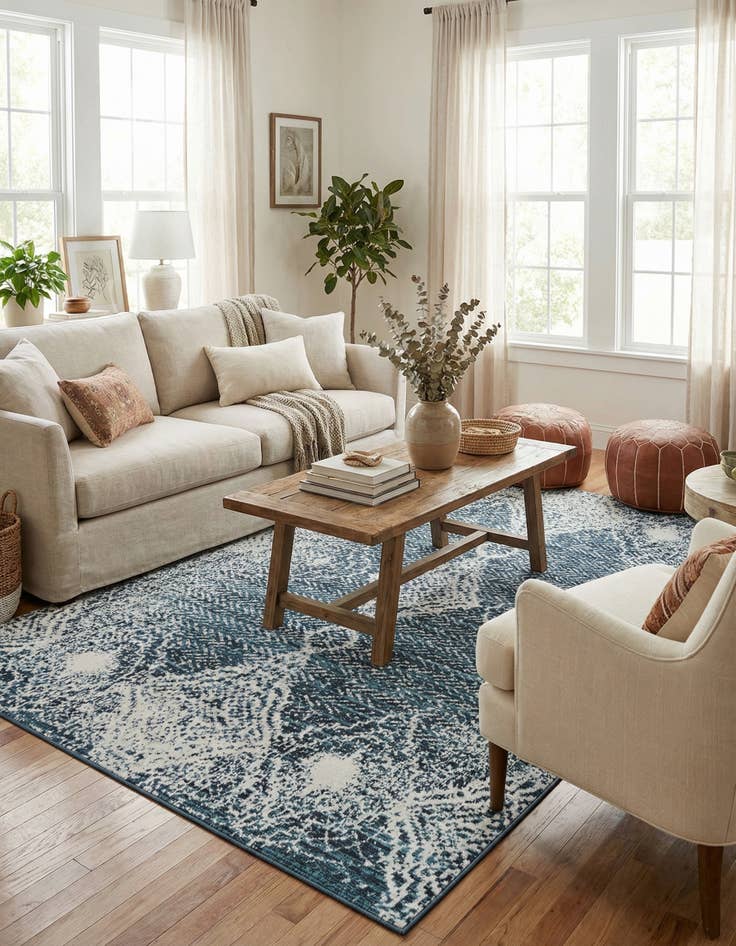 Detail image of 5' 3 x 8' Kamala Washable Rug