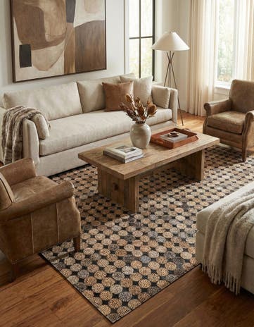 5' 2 x 7' 8 Cowhide Rug