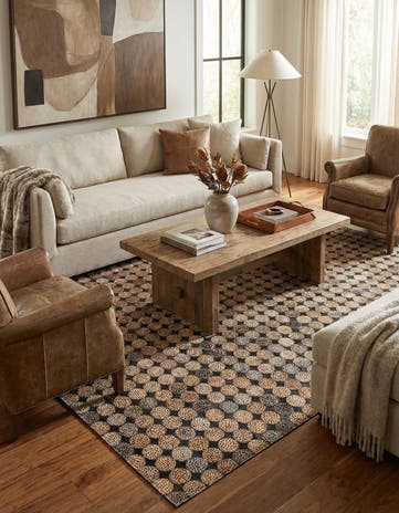 5' 2 x 7' 8 Cowhide Rug