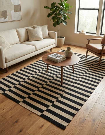 5' 8 x 8' Hand Woven Kilim Modern Wool Rug