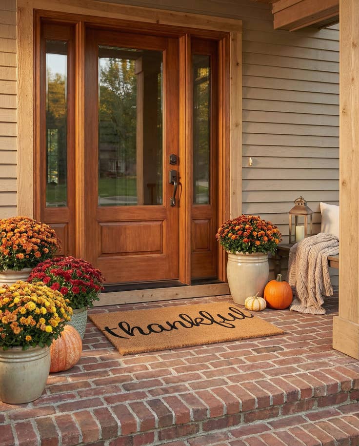 Detail image of 1' 6 x 2' 6 Thankful Doormat