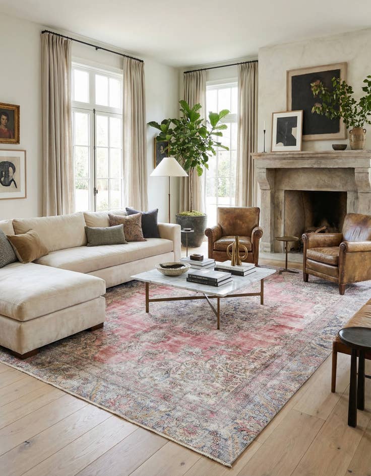 Detail image of 9' x 13' 2  Hand Knotted Ultra Vintage Persian Wool Rug