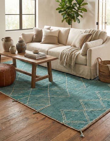 5' 2 x 7' 4 Hand Knotted Moroccan Wool Rug