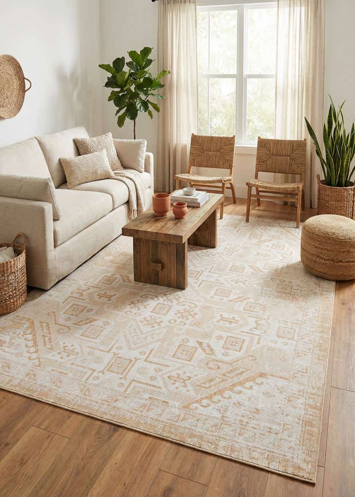 7' 10 x 11' Easy-Clean Aztec Indoor / Outdoor Rug
