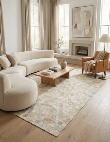 5' x 7' 10 Cowhide Stocks Rug
