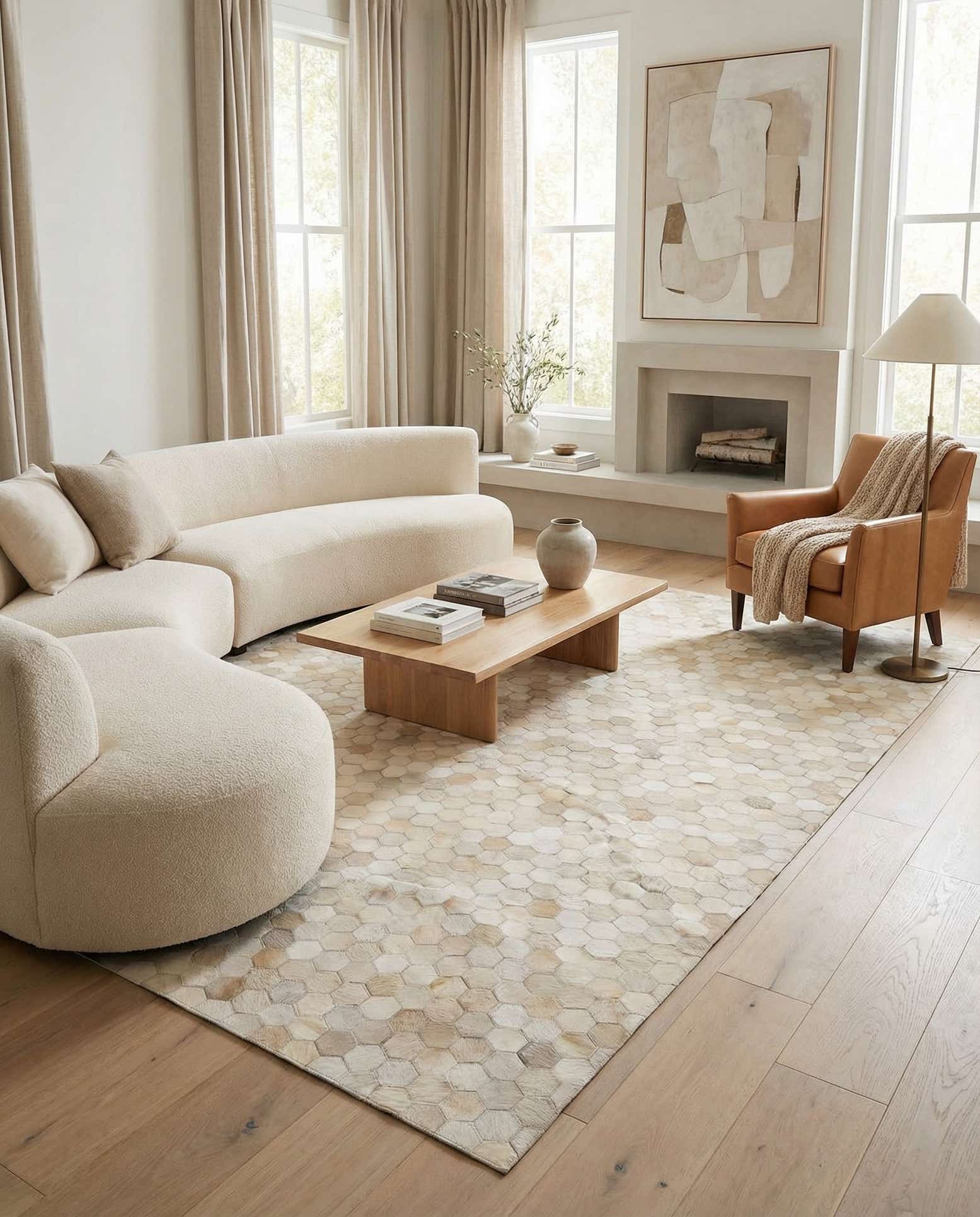 5' x 7' 10 Cowhide Stocks Rug