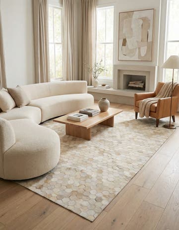 5' x 7' 10 Cowhide Stocks Rug