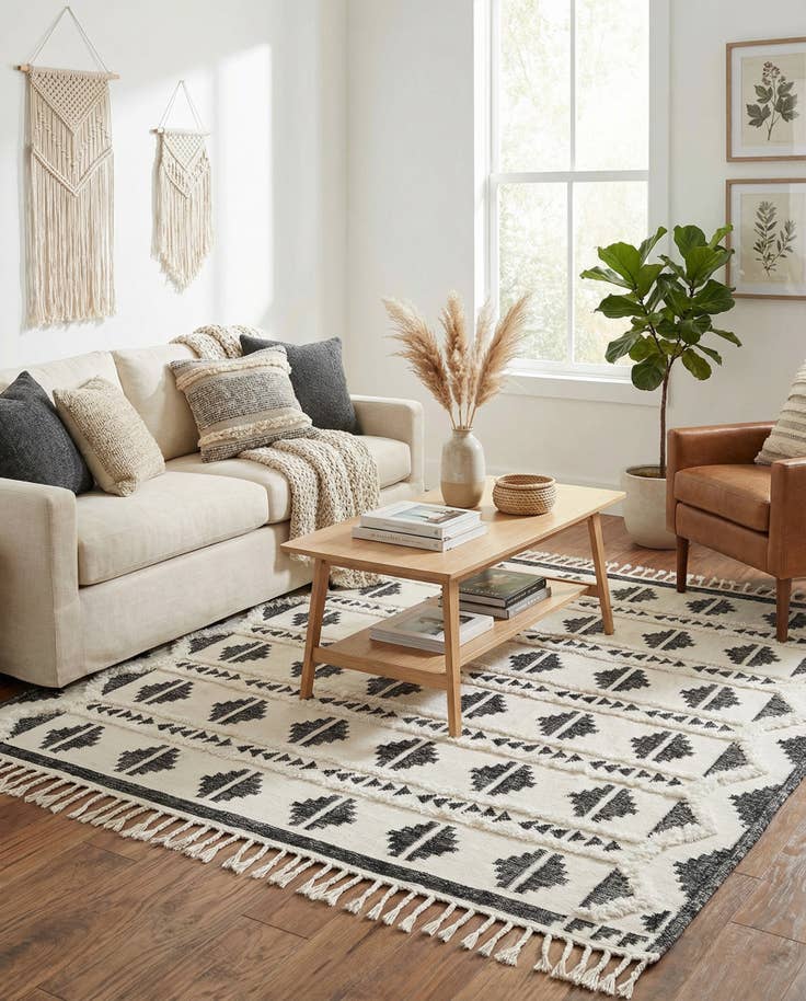 Detail image of 10' x 10' Hand Woven Arizona Wool Square Rug