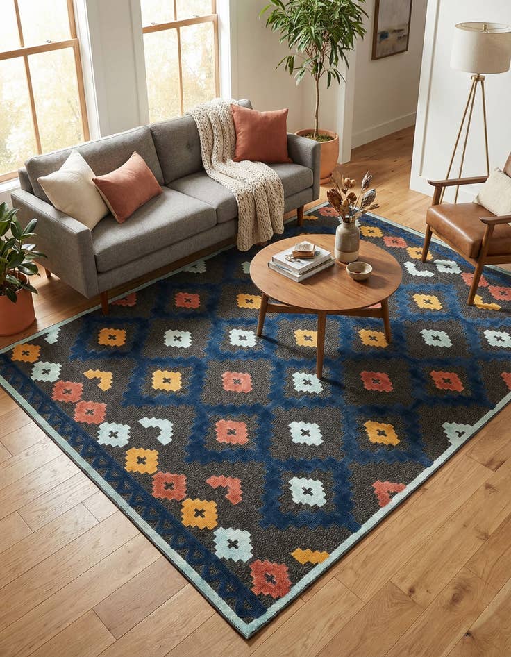 Detail image of 9' x 12' Easy-Clean Belize Indoor / Outdoor Rug