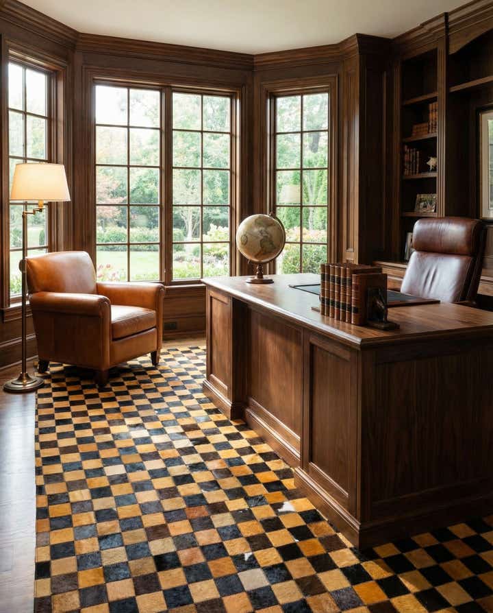 5' 2 x 8' 1 Cowhide - Patchwork Rug