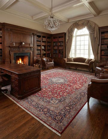 10' 8 x 14' 1 Kashan Rug