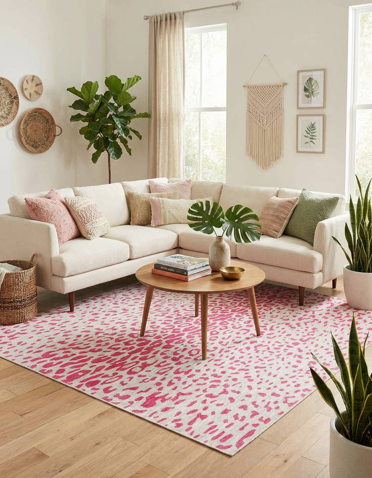 Detail image of 7' 10 x 11'  Washable Safari Indoor / Outdoor Rug