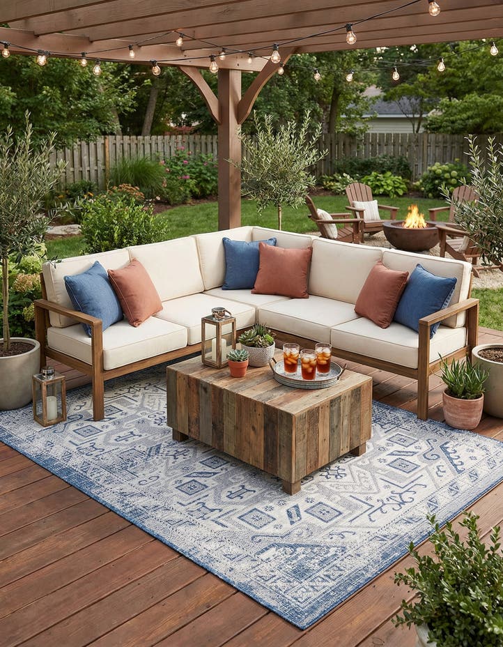 6' x 9' Easy-Clean Aztec Indoor / Outdoor ...