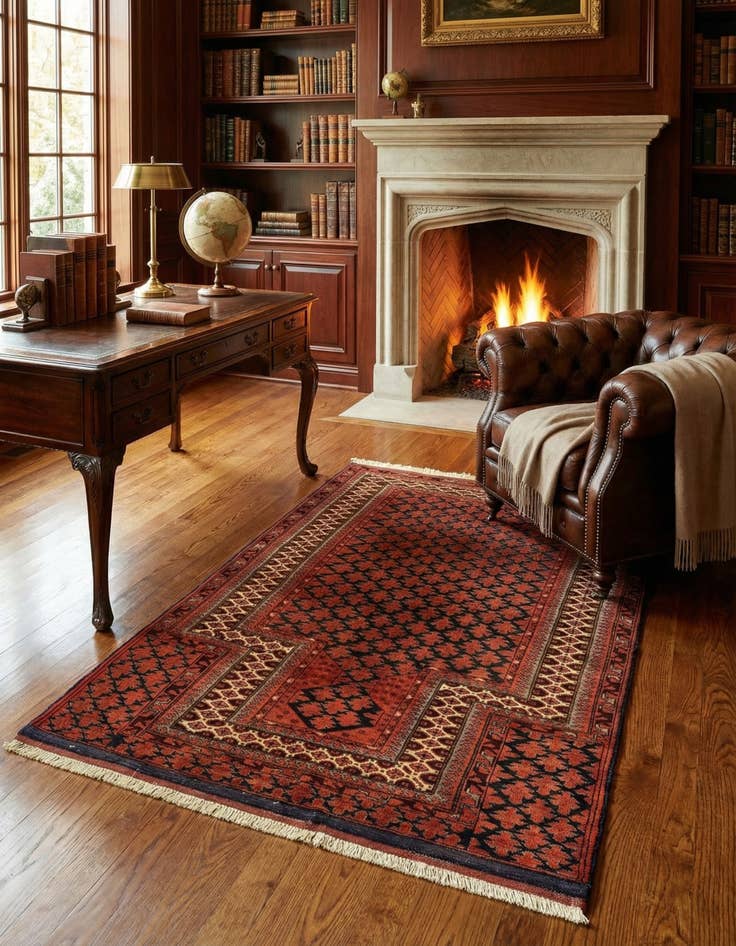 Detail image of  3' 3 x 4' 7 Gutchan Wool Rug