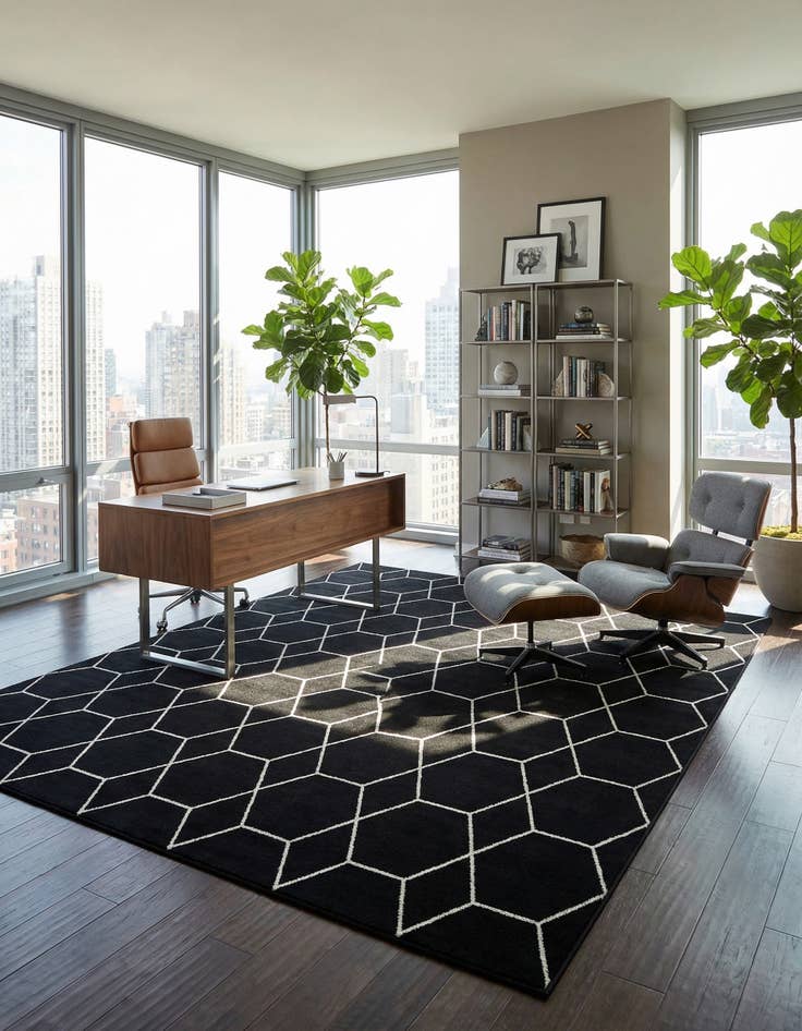 Detail image of 12' x 12' Trellis Frieze Square Rug