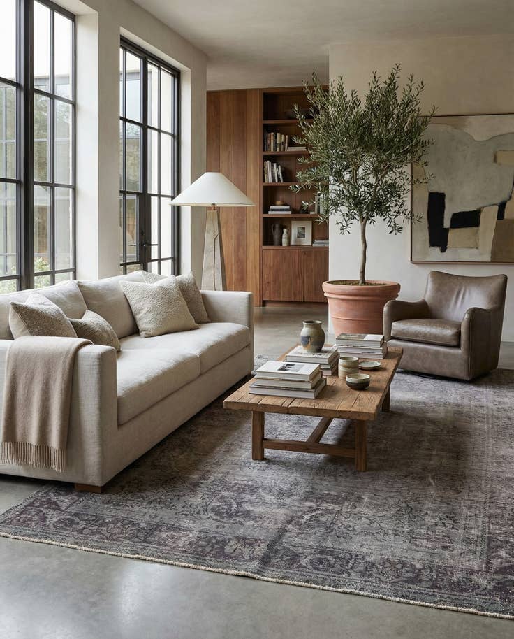 Detail image of 6' 4 x 9' 7 Hand Knotted Ultra Vintage Persian Wool Rug