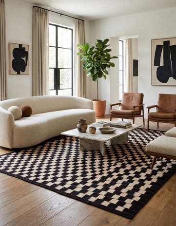 6' 9 x 9' 5 Hand Woven Kilim Modern Wool Rug