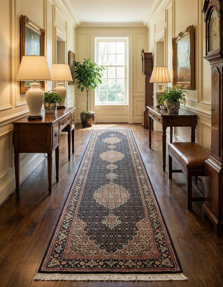 Detail image of 2' x 10' 9 Tabriz Mahi Wool Runner Rug