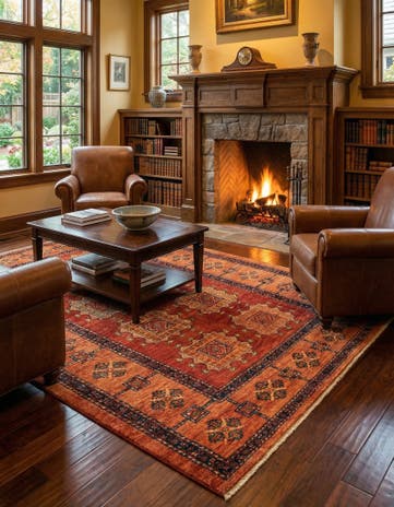 3' 8 x 5' 7 Kashkuli Wool Rug