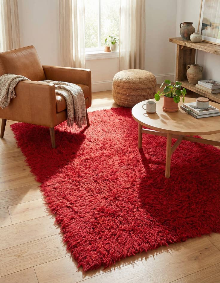 Detail image of  4' 4 x 6' 5  Hand Knotted Moroccan Wool Rug