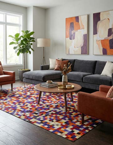 5' 1 x 7' 11 Cowhide - Patchwork Rug