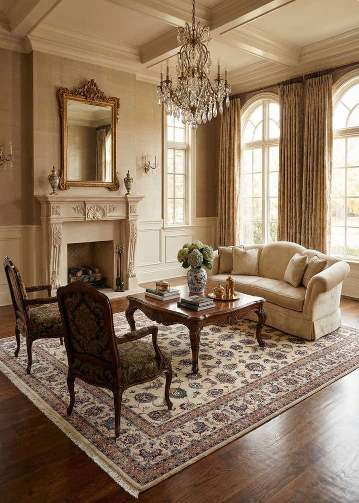 9' 9 x 13' 4 Hand Knotted Mashad Persian Wool Rug