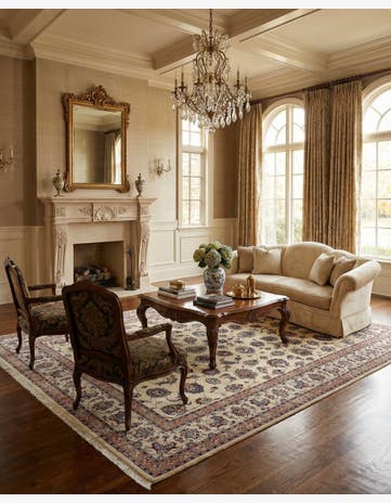9' 9 x 13' 4 Hand Knotted Mashad Persian Wool Rug