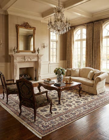 9' 9 x 13' 4 Hand Knotted Mashad Persian Wool Rug