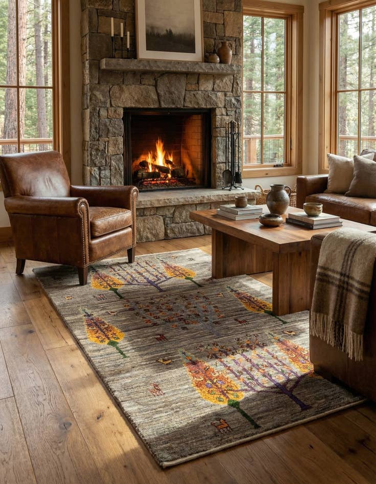 Detail image of 2' 9 x 4' 4 Luribaft Wool Rug