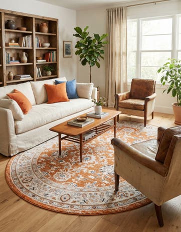 Rust Red Charlotte Oval Rug