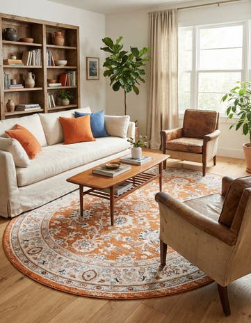 Rust Red Charlotte Oval Rug