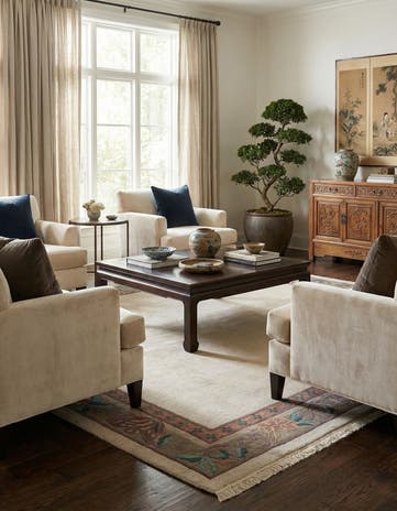 5' 8 x 7' 11 Hand Knotted Tibet Wool Rug