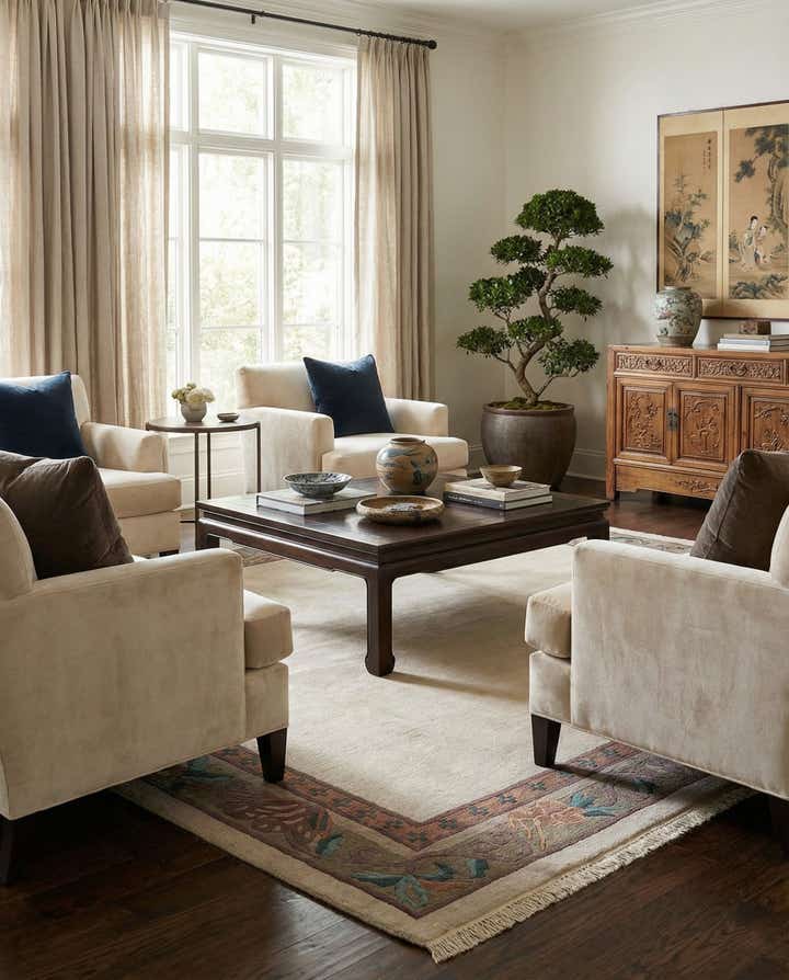 5' 8 x 7' 11 Hand Knotted Tibet Wool Rug