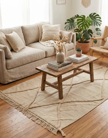 3' 3 x 5' Hand Knotted Moroccan Wool Rug