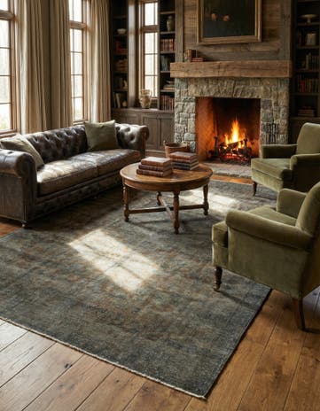 6' 9 x 11' 2 Hand Knotted Ultra Vintage Persian Wool Rug